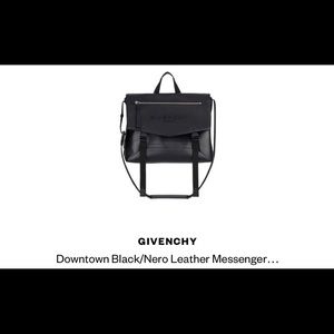 Givenchy Black Leather Messenger Bag. BNWT